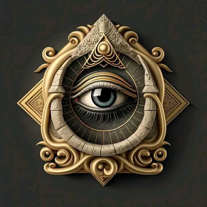Composição visual de simbolismo esotérico